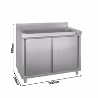 ECO ormarić za pranje posuđa – 1200 x 700 mm – s 1 sudoperom