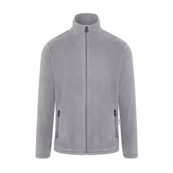 KARLOWSKY | Men's Work Fleece Jacket – Platinum Grey - XXL - Recycled Polyester - 60°C Washable
