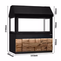 Element neutru pentru grătare cu cărbuni TORONTO - 1900 mm - blat din granit negru