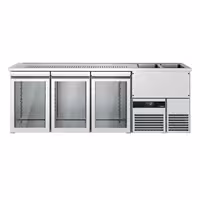 Pivski šank PREMIUM - 2500x700 mm - 3 Staklena vrata
