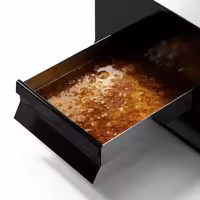 Lávaköves gázgrill - 14 kW - Billenthető grillrács - Asztali kivitel - 700 mm mély - 700-as sorozat - Fekete előlap