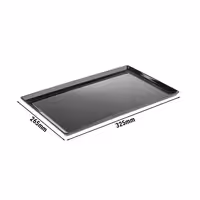 (6 pcs) GN 1/2 Gastronorm Tray - FLOAT - Melamine - 325x265mm - Height: 30mm - Black