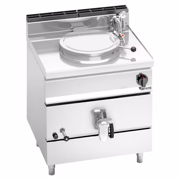 Gázüzemű Főzőüst - 55 liter - 15,5 kW - vízcsatlakozással