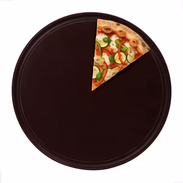 (12 adet) Düz Pizza Tabağı - Polyethylen, Ø380mm, Kahverengi