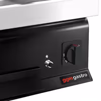 Lávaköves gázgrill - 14 kW - Billenthető grillrács - Asztali kivitel - 700 mm mély - 700-as sorozat - Fekete előlap