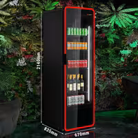 Nevera expositora de bebidas - 670mm - 550 litros - 1 puerta de cristal - con iluminación LED - display digital de temperatura