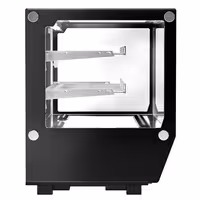 Countertop refrigerated display case - 160L - 880mm - Double glazing - square - with 2 shelves - rear sliding glass doors