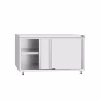 Armário de Trabalho em Aço Inoxidável ECO - 1400x600mm - com portas de correr