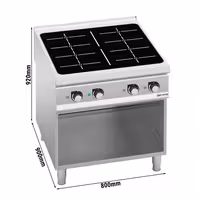 Indukcijas plīts plīts - 28 kW