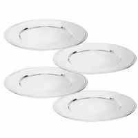 (4 pcs) Serving Platter - Stainless Steel - Ø330mm
