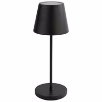 (4 adet) Şarj Edilebilir Masa Lambası - MERLE MINI - 3 kademeli kısılabilir - Ø110x305mm - Siyah
