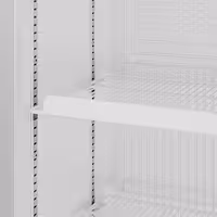 Commercial Beverage Display Fridge with Illuminated Canopy - 435mm - 145 Litres - with 1 hinged glass door - LED lighting - Grey - Temperature range 1 to 10 °C