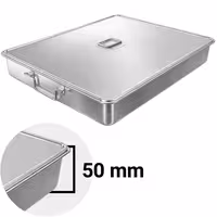 Rajngla niska - Nehrđajući čelik - plitka - 13,5 l - 716x584x113 mm - uklj. poklopac