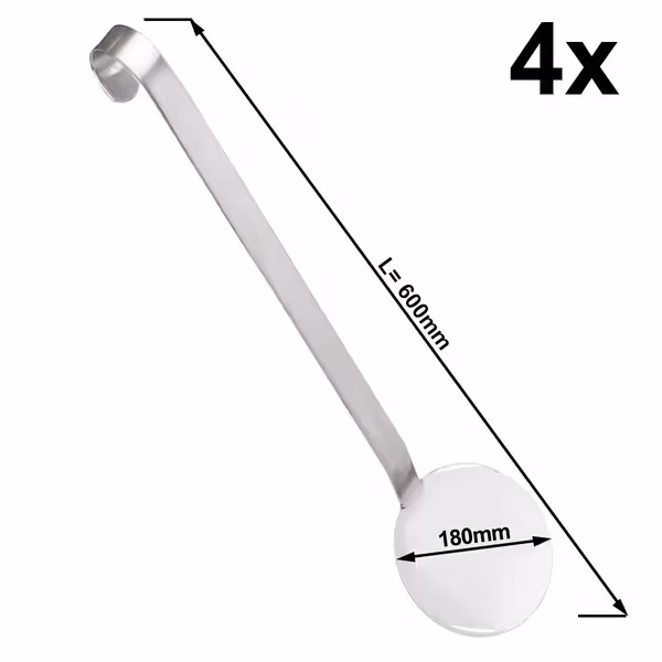 (4 buc) Lingură pentru orez - Ø 180 mm - Lungime: 600 mm - oțel inoxidabil