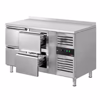 Aukstuma galds ECO - 1360x700 mm - 205 l - ar 4 atvilktnēm - Ar apmali