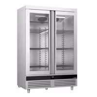 Szafa chłodnicza ze stali nierdzewnej PREMIUM - GN 2/1 - 1400 litrów - z 2 szklanymi drzwiami