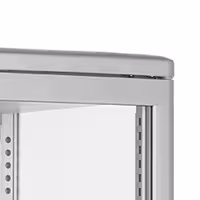 Countertop 4-Sided Glass Display Fridge - 68L - 428mm - Double glazing - square - with 4 adjustable shelves - 1 glass door