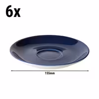 (6 adet) BART COLOUR CAFE - Cappuccino Fincan Tabağı - Ø155mm - Mavi