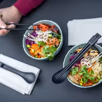 (30 pcs) Reusable Chopsticks & Spoon Set - Grey