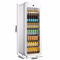 Commercial Beverage Display Fridge - 105 litres - slimline - with 1 glass door