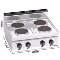Elektroherd - 10,4 kW - 4 Platten Rund