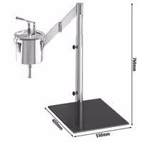 Piston Funnel - Manual - 4 L - Adjustable size - Stainless steel