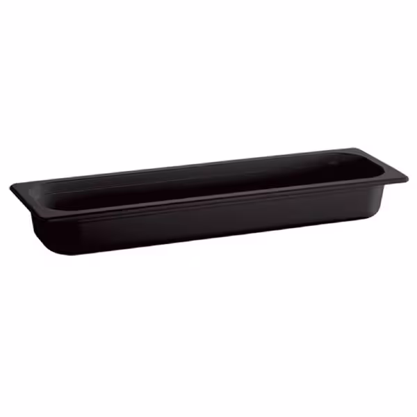 (6 pcs) Melamine Gastronorm Tray GN 2/4 - ECO - Black - 4.3L - Depth: 100mm