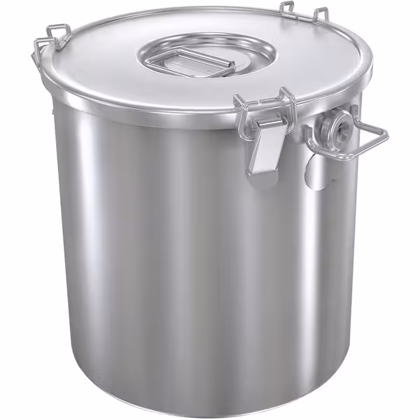 Contenitore per alimenti - incl. coperchio - Acciaio inox - Ø 400mm - Altezza: 400mm - per glühwein - 50,0 L