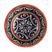 (6 adet) Kase - MANGO - Mangoholz - 3L - yuvarlak - Ø300mm - Derinlik:105mm - Sicily/Kırmızı/Siyah