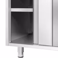 خزانة قاعدية ستانلس ستيل KOPENHAGEN PREMIUM - 1600x700mm - مع حاجز خلفي
