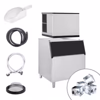Commercial Ice Machine - Cube - 403 kg/24 h - incl. ice storage container