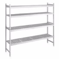 وحدة رفوف ألمنيوم - بداية - 1745x1800mm - عمق: 460 mm - 4 رفوف - الحمولة: 600 kg
