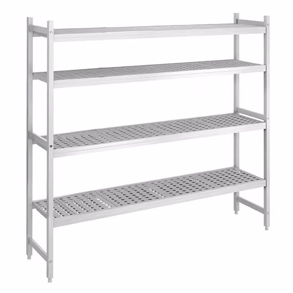 وحدة رفوف ألمنيوم - بداية - 1745x1800mm - عمق: 460 mm - 4 رفوف - الحمولة: 600 kg