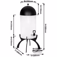 Milk Dispenser - Black - incl. drip tray