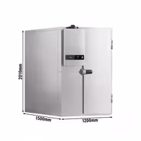 Inox rashladna komora - 1200x1500 mm - 2,60 m³ - uklj. rashladni agregat - -2/+8 °C