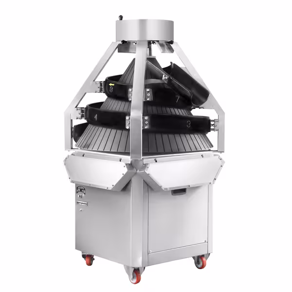Konični zaokruživač tijesta - za tijesto za pizzu i kruh - 1,5 kW - Raspon težine: ~100–600 g - 1000x1000 mm - max. 2500 kom/h
