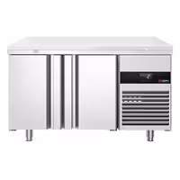 Hladni pult – 1400 x 700 mm – 2 vrata straga – s staklenom prednjom stranom – uključujući bijelu dasku za rezanje