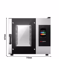 Commercial Electric Combi Oven - Touchscreen Controls - 5x GN 1/1 - incl. Automatic washing system, Core temperature probe, HACCP monitoring & USB