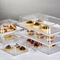 (6 pcs) Display Cover - GN 1/2 - Polycarbonate - 325x265mm - Height: 95mm