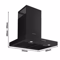 Commercial Recirculating Extraction Hood with Motor – 595 mm – Control Unit, Filter and Light – Compatible with GHF4B