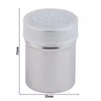 (6 Stück) Streuer - grob - Löcher Ø 2,5mm - Edelstahl - 150ml - Höhe: 75mm