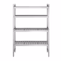 وحدة رفوف ألمنيوم - بداية - 1066x1685mm - عمق: 360 mm - 4 رفوف - الحمولة: 450 kg