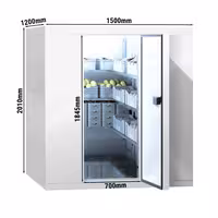 Kompaktiška šaldymo kamera - 1500x1200 mm - 2,60 m³