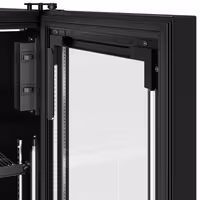 Frigorífico expositor de bebidas - 1500mm - 1552L - design sem moldura - com 3 portas de batente em vidro - com indicação/painel digital de temperatura - Preto