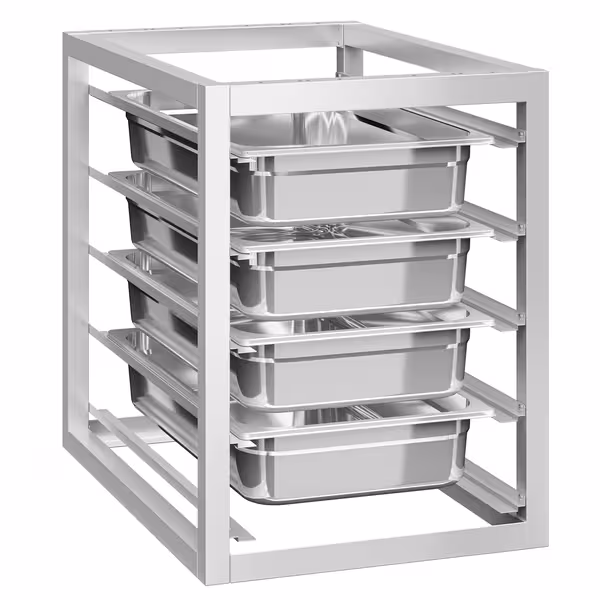 وحدة سفلية مع 5 أدراج - 450x660mm - GN & EN - لطاولات عمل سلسلة ATK عمق 700mm