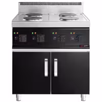 Električni štednjak - Linija 700 - 800x700x1000 mm - 12,8 kW - 4 ploče - samostojeći - zatvoreni ormarić s 2 vratima