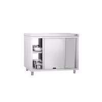 Armário de Trabalho em Aço Inoxidável PREMIUM - 1200x700mm - de passagem - com portas de correr