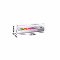 Countertop Prep Well / Refrigerated Topping Unit PREMIUM PLUS - 1328x450mm - 5x GN 1/4