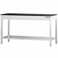 Commercial Stainless Steel Centre Table PREMIUM - 1800x800mm - with Undershelf - with Cross Bracing - with Granite Worktop