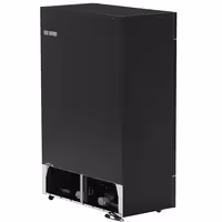 Commercial Beverage Display Fridge with Illuminated Canopy - 1200mm - 1048 Litres - with 2 hinged glass doors - LED lighting - Black - Temperature range 1 to 10 °C